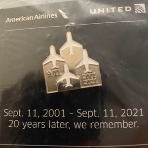 9/11 American & United 20th Anniversary Pin